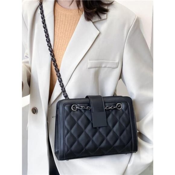 Quilted Chain Strap Shoulder Bag - Picture 4 of 7